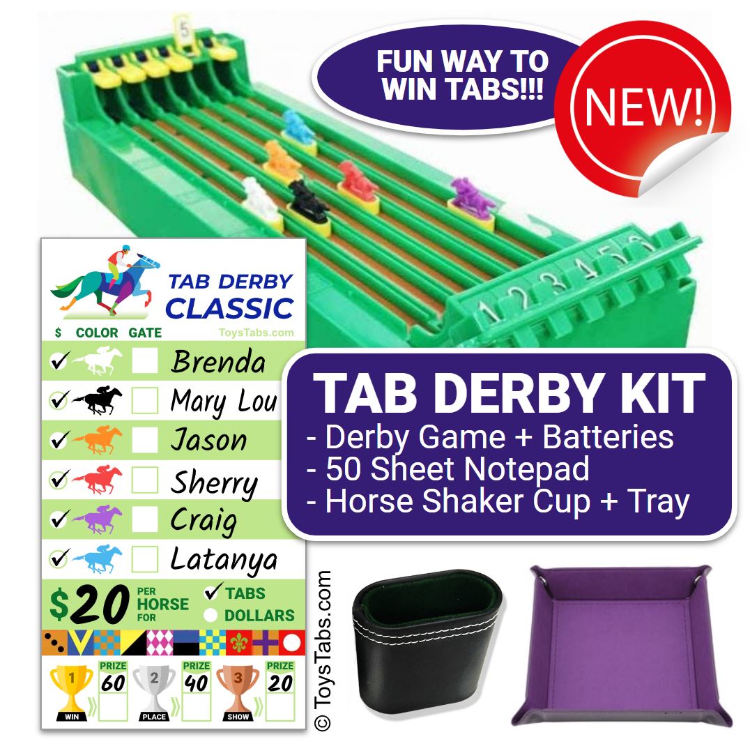 Desktop Tab Derby Starter Kit - Game/Notepad/Batteries/Cup/Tray | Toys ...