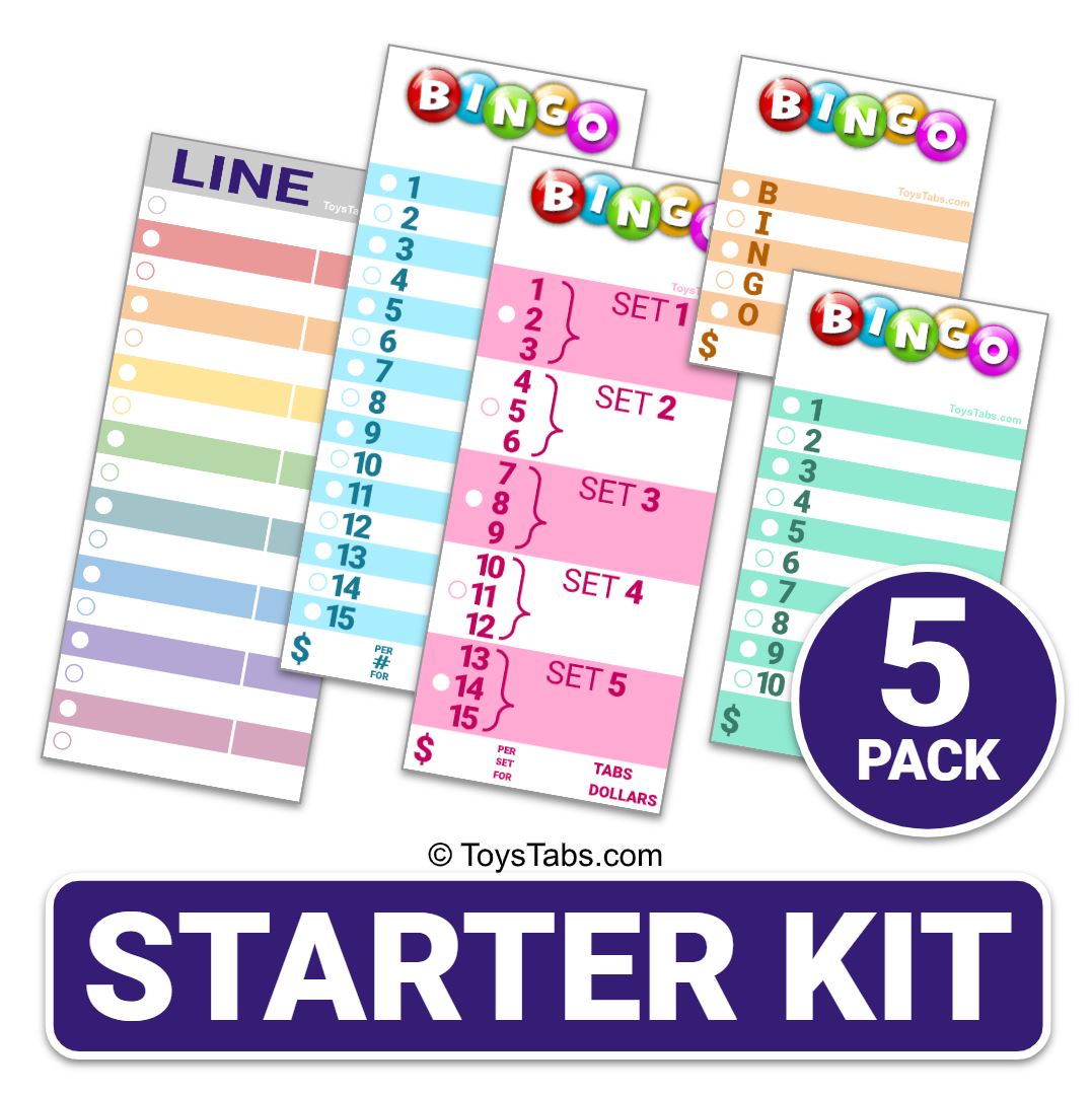 Bingo Notepad Starter Kit 5 Unique Pads | Toys Tabs Bingo Notepads ...